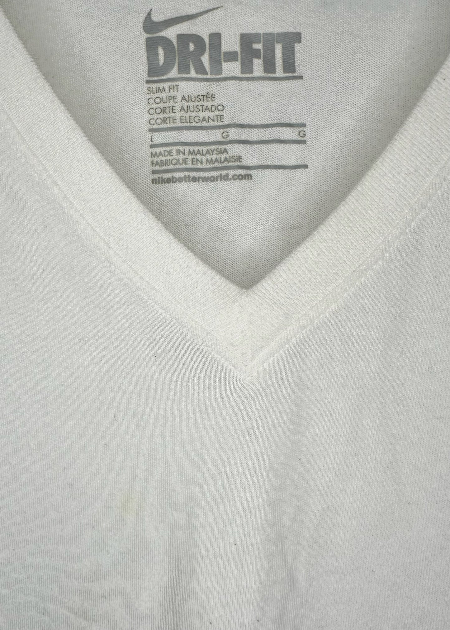 White Dri-Fit Shirt By Nike