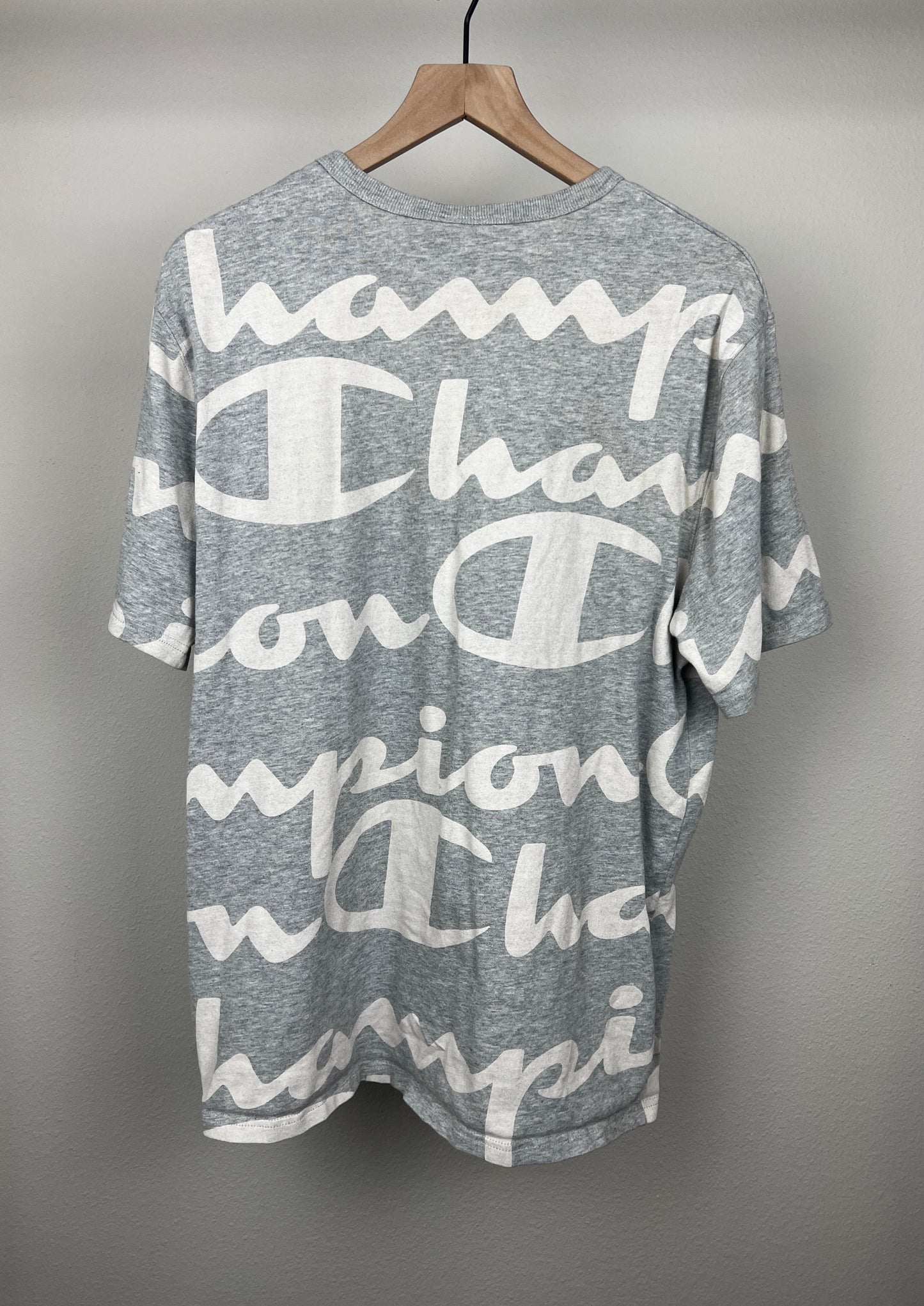 Grey Graphic Champion T-Shirt