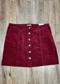 Burgundy Corduroy Skirt by Maurices