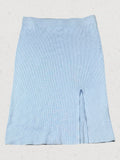 Womens Blue Fleece Skirt