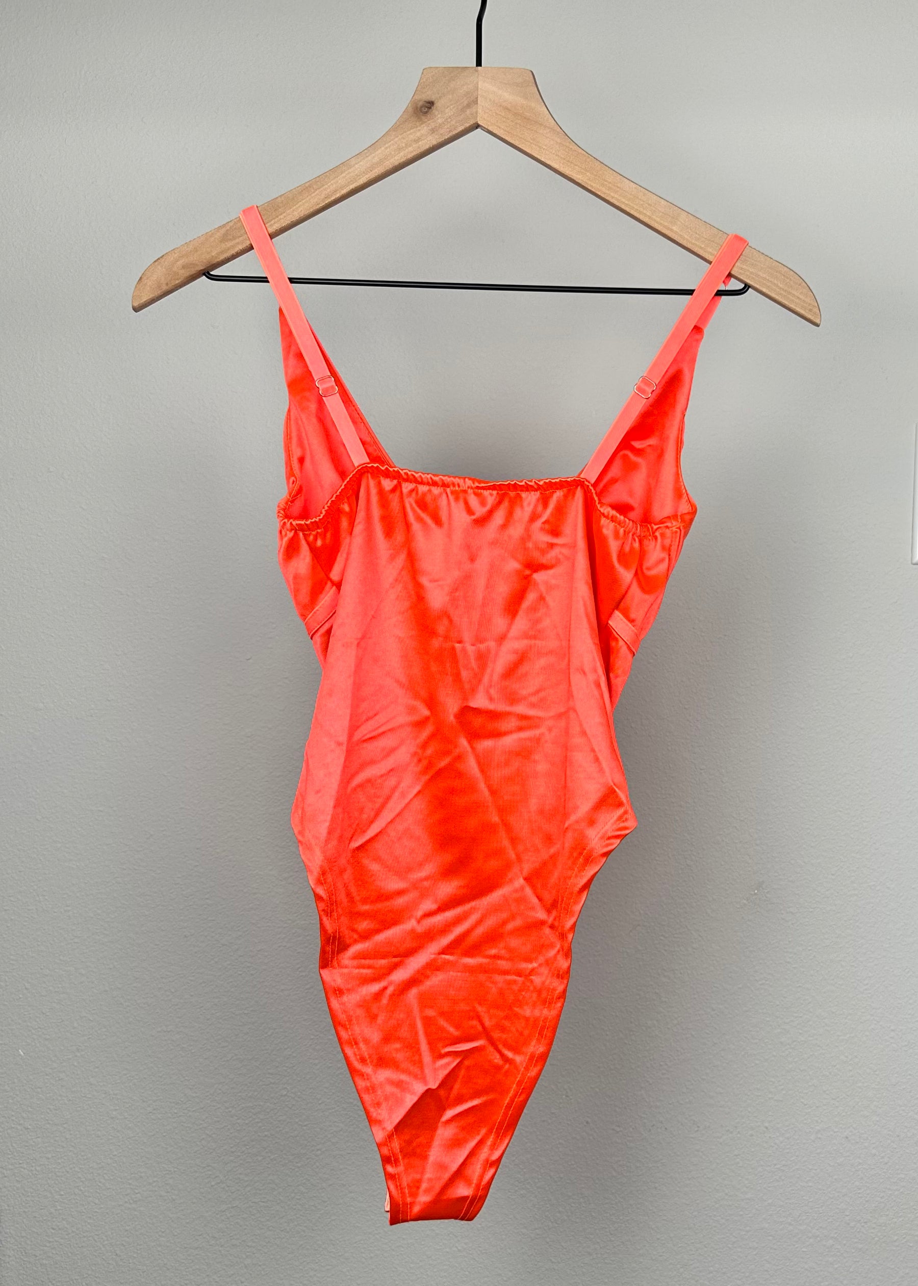 Orange Satin Body Suit