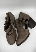 Brown Buckle Bootie