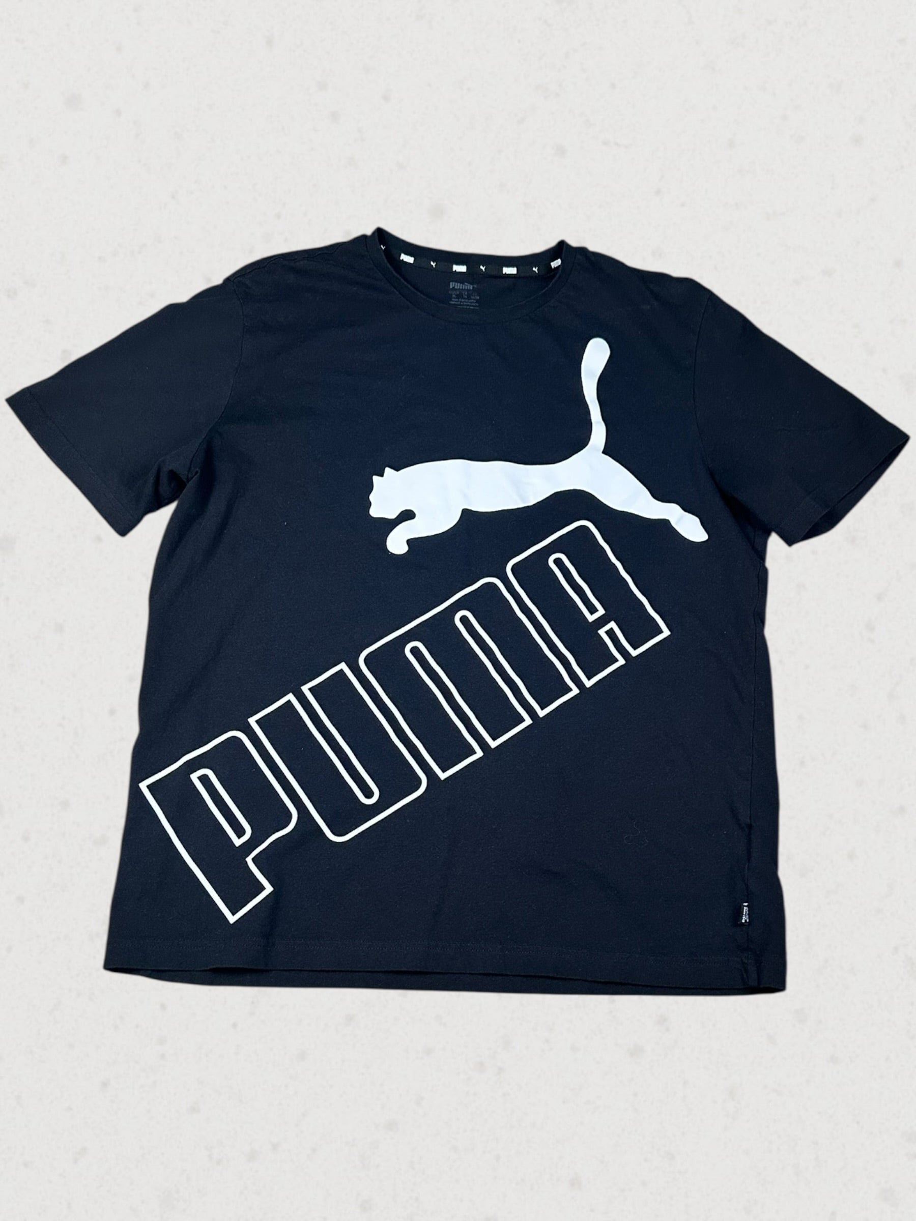Mens Puma Black Big Cat T-shirt