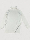 Womens Cream Turtle Neck Sweater