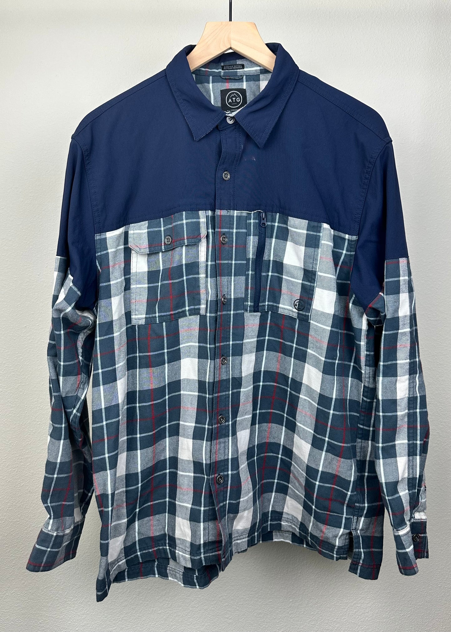 Mens Blue/Red/White Plaid Jacket by Wrangler