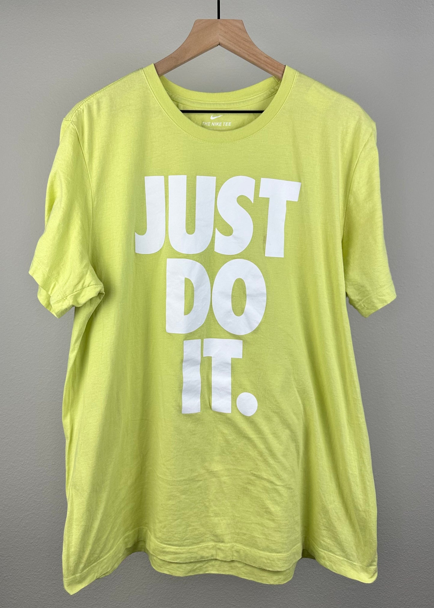 Lime Green Just Do It T-Shirt by Nike
