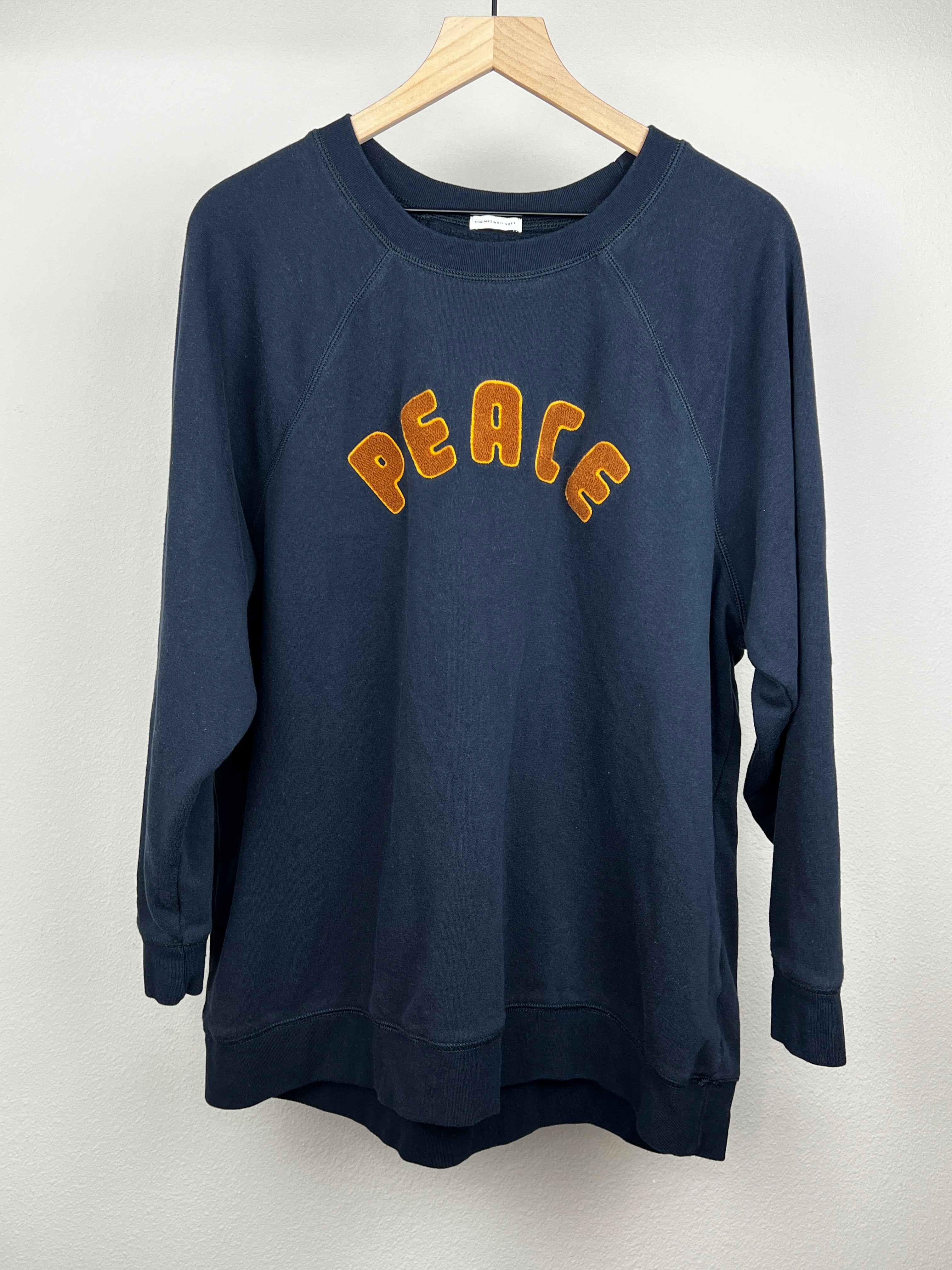 Navy Peace Sweater By American Eagle