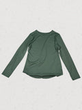 Womens Green Long Sleeve Shirt