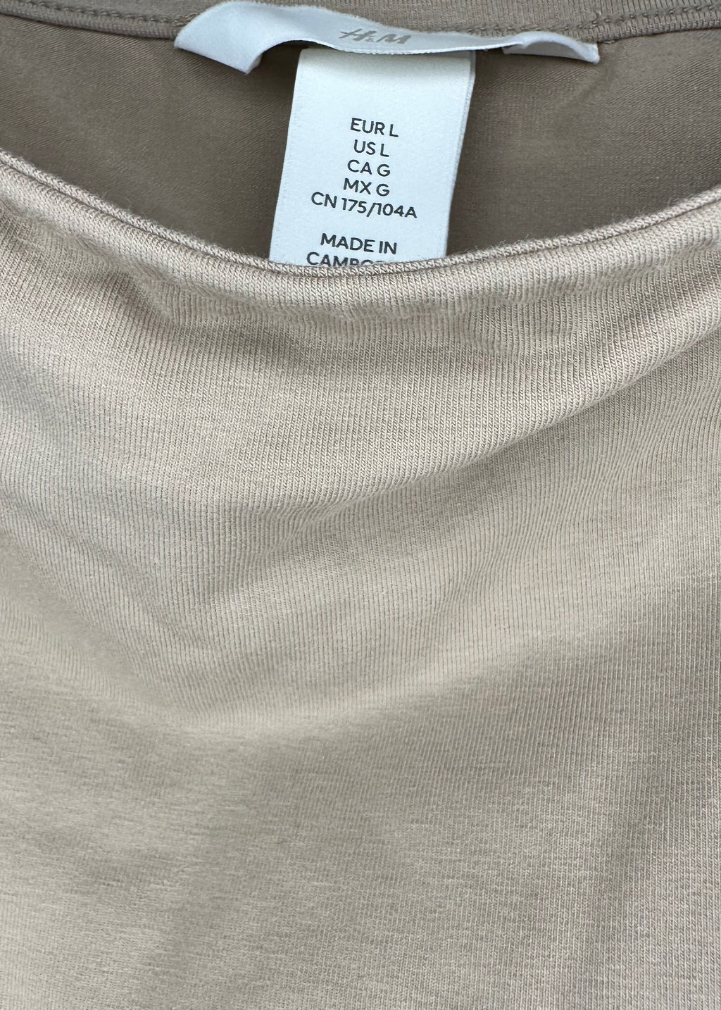 Tan Bodysuit By H&M
