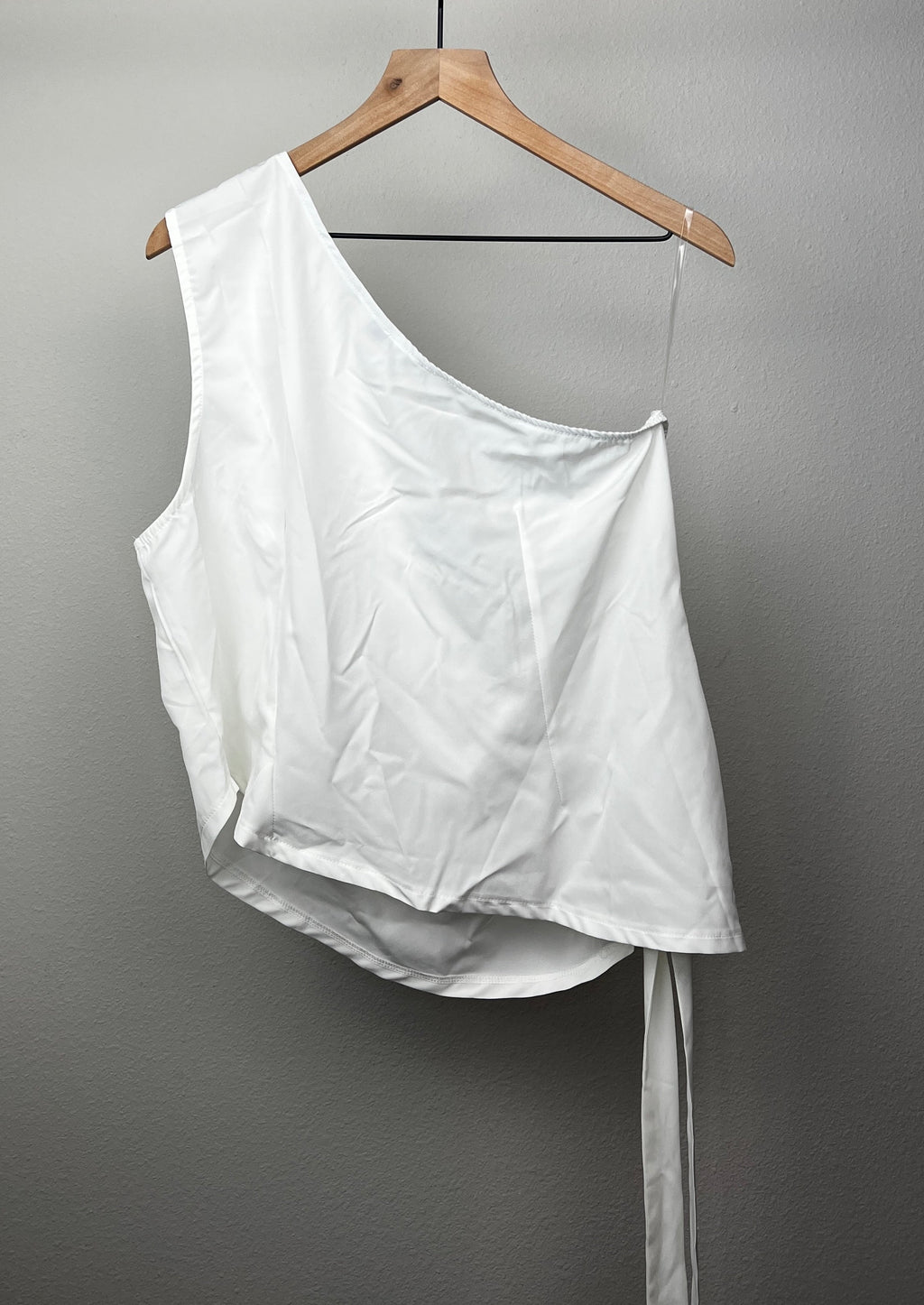 White One Shoulder Blouse By Boohoo