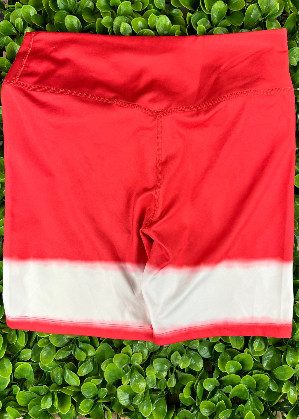 Red and White Biker Shorts By Nike