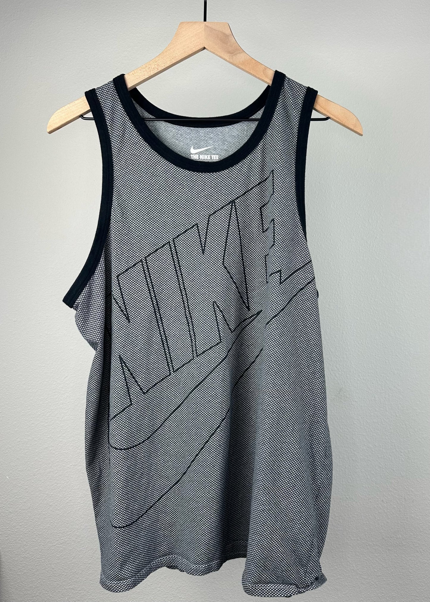 Grey and Black Tank Top By Nike