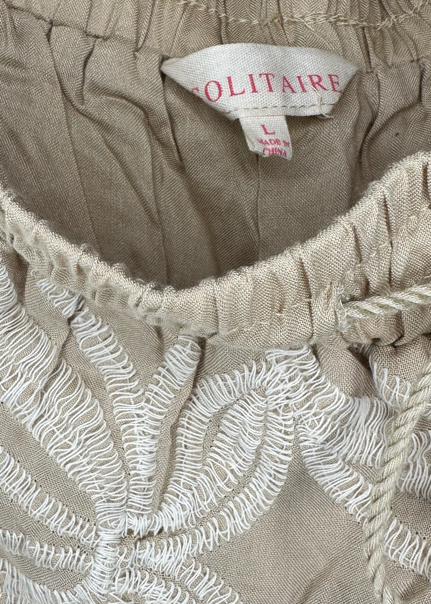 Tan Lace Shorts by Solitaire