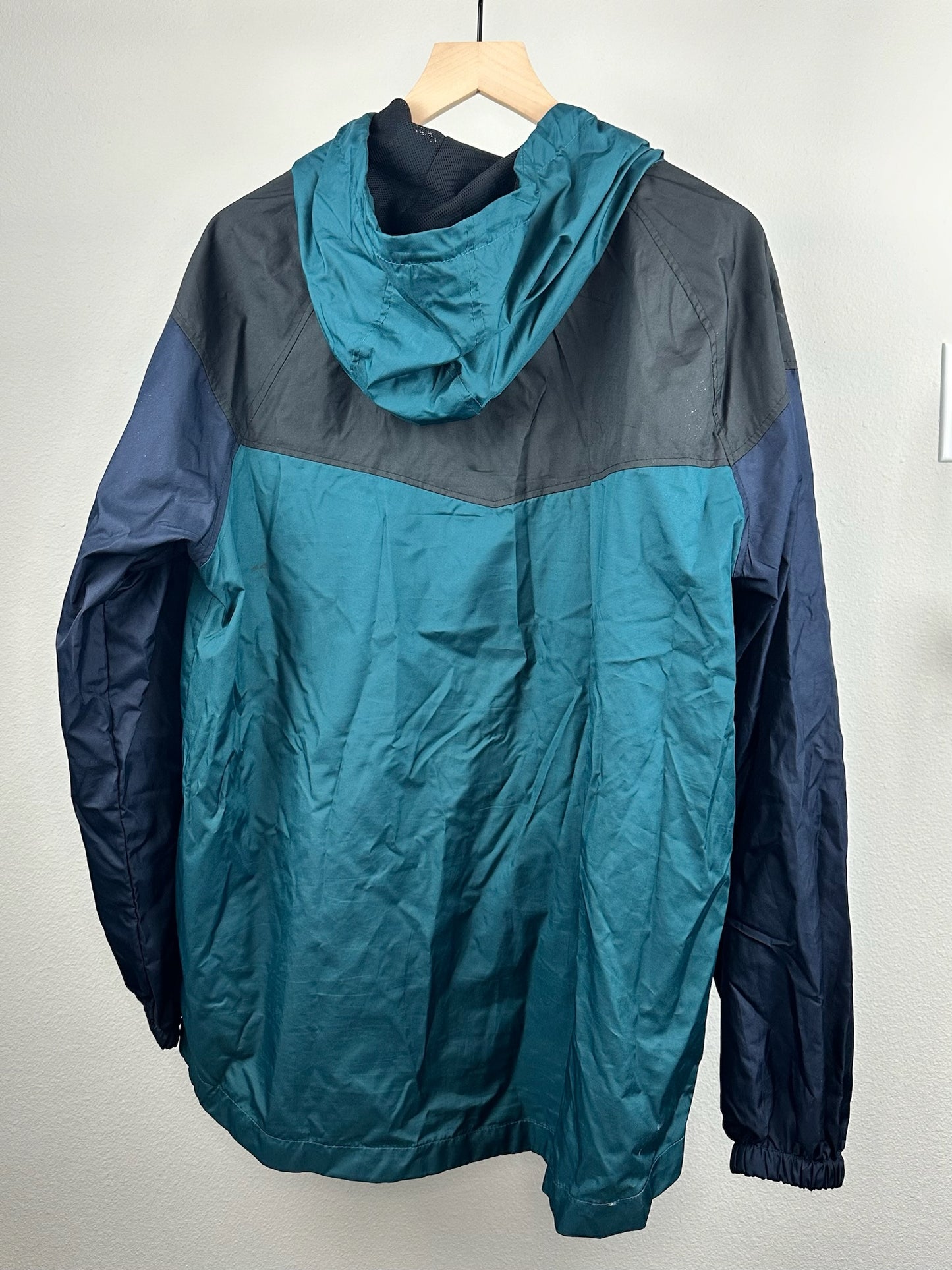 Mens Blue/Green Nylon Jacket by Distortion
