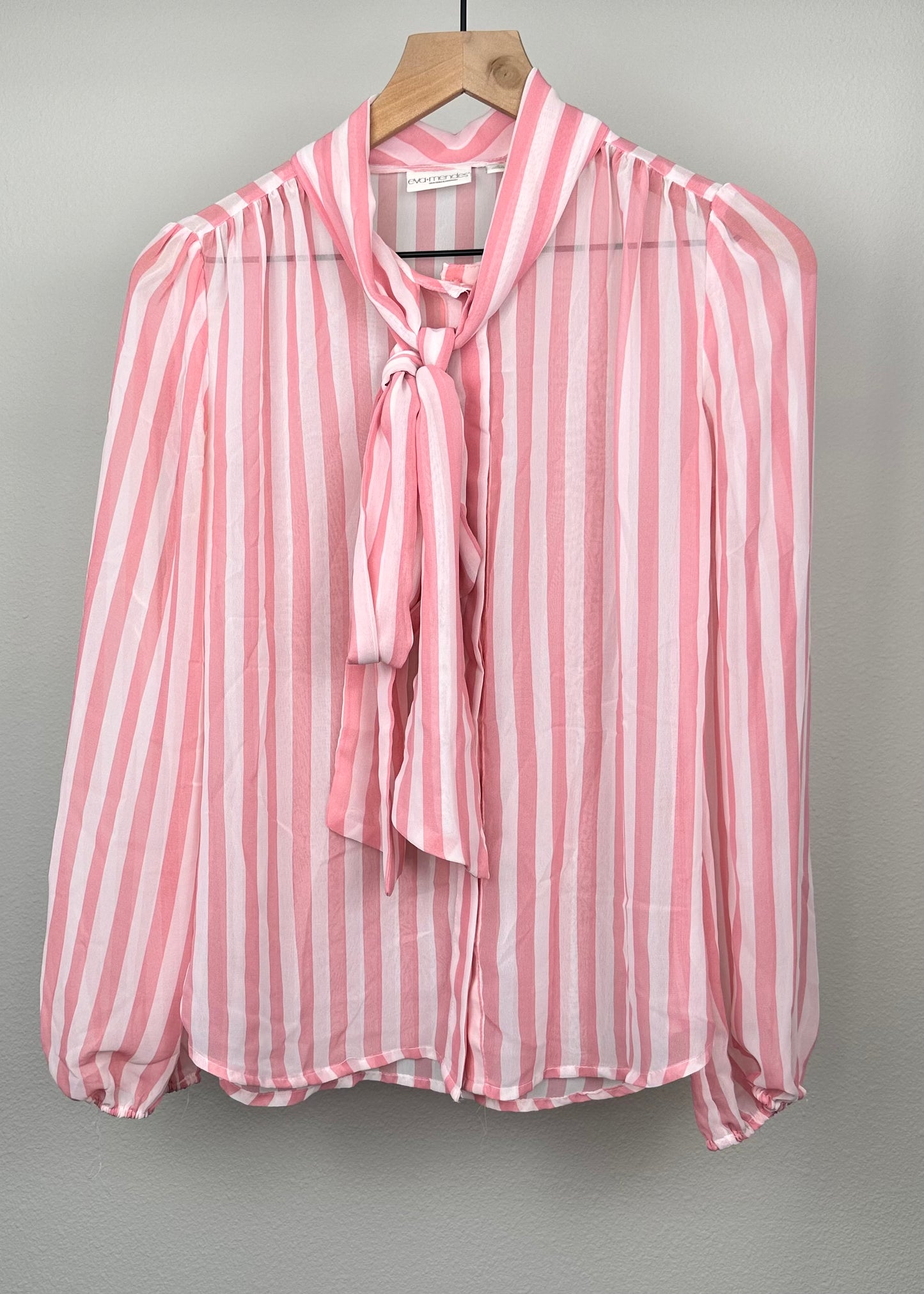 Pink Stripe Blouse By NY&Company X Eva Mendes