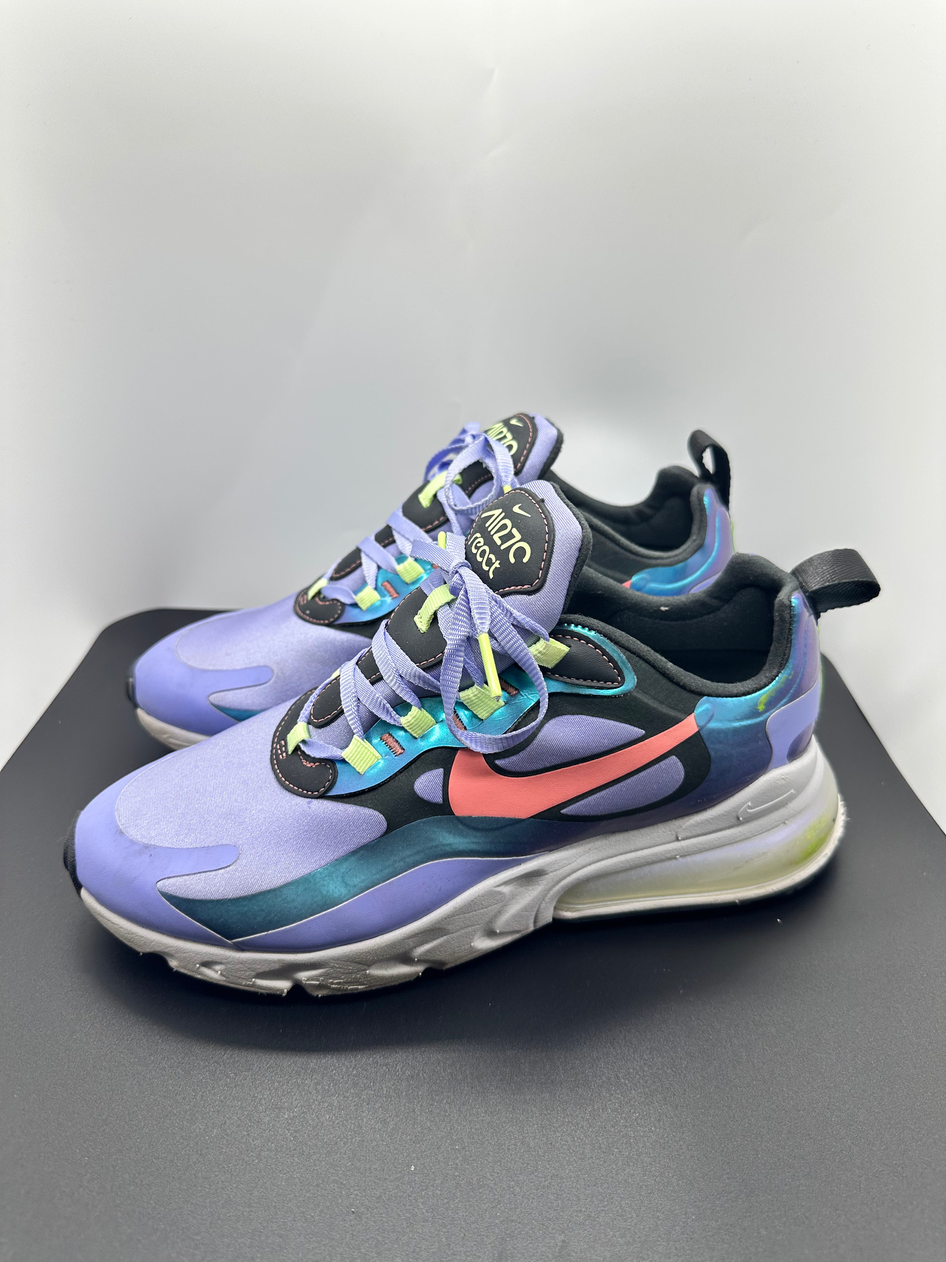 Nike Air Max 270 React Smoke Grey Sunblush Purple (Women's 9)
