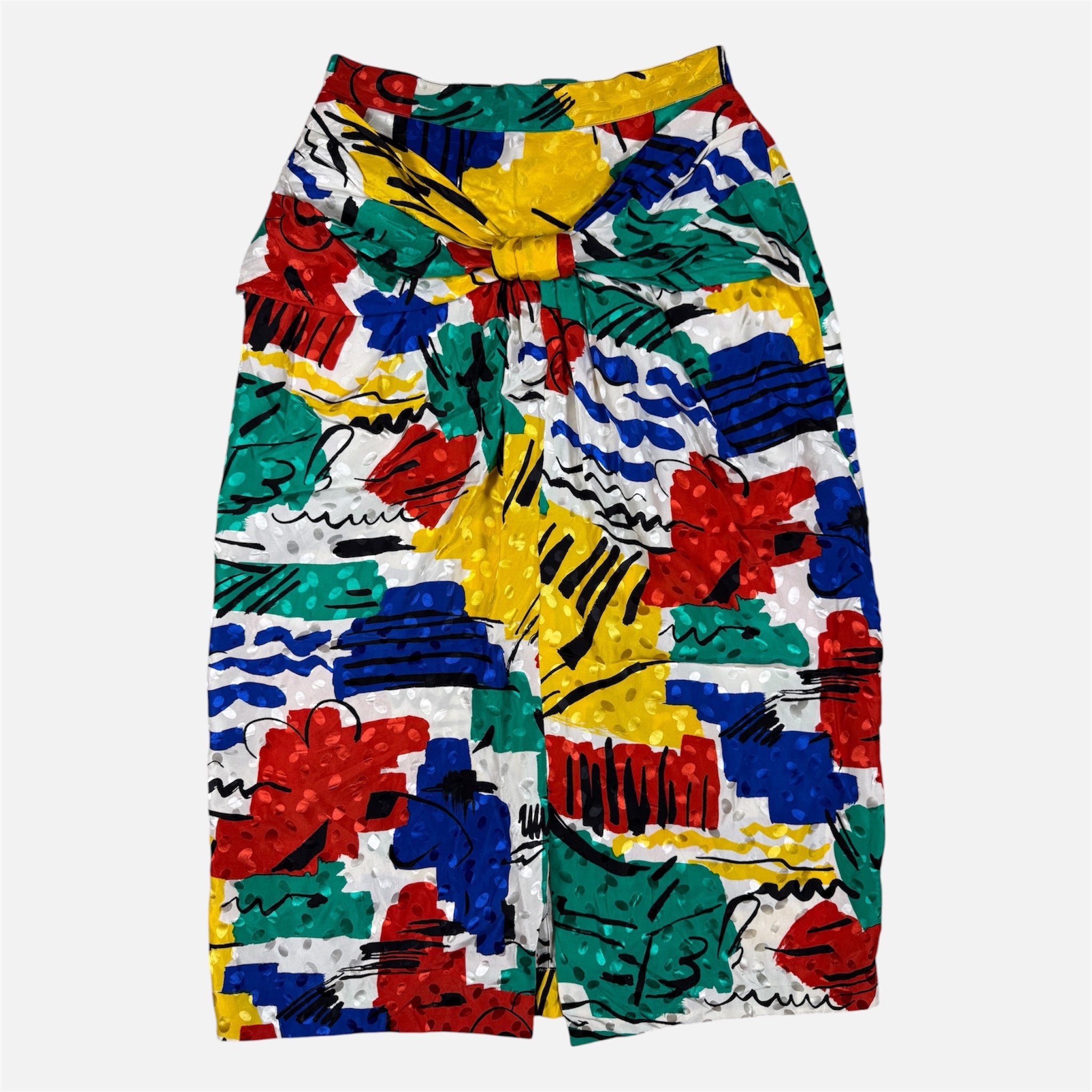 Julie Francis Colorful 100% Silk Skirt