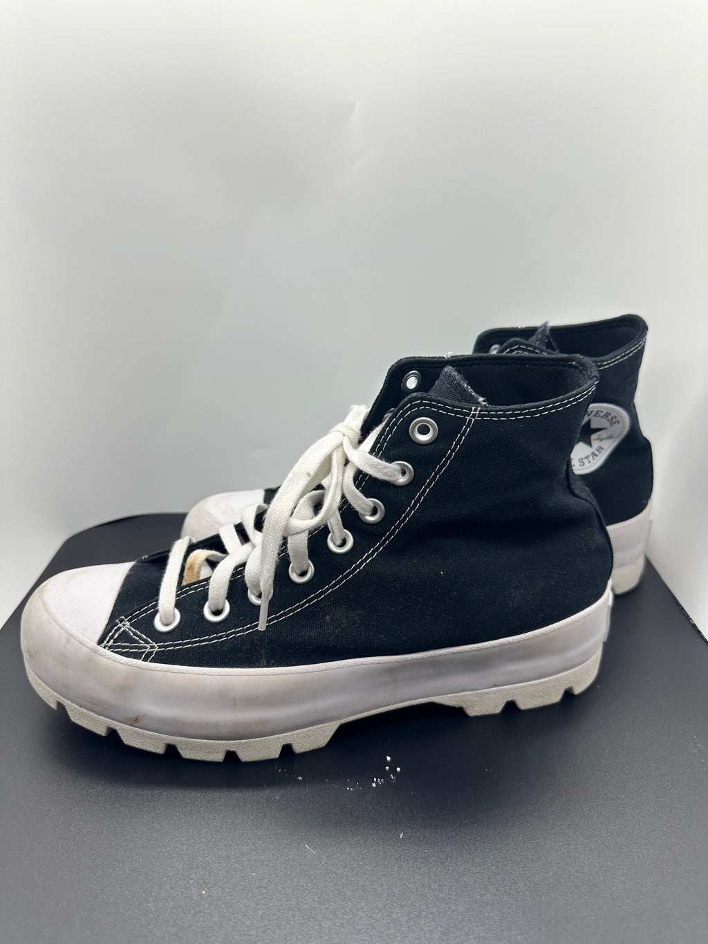 Converse Chuck Taylor All Star Lugged Hi Black White (Women's 9)