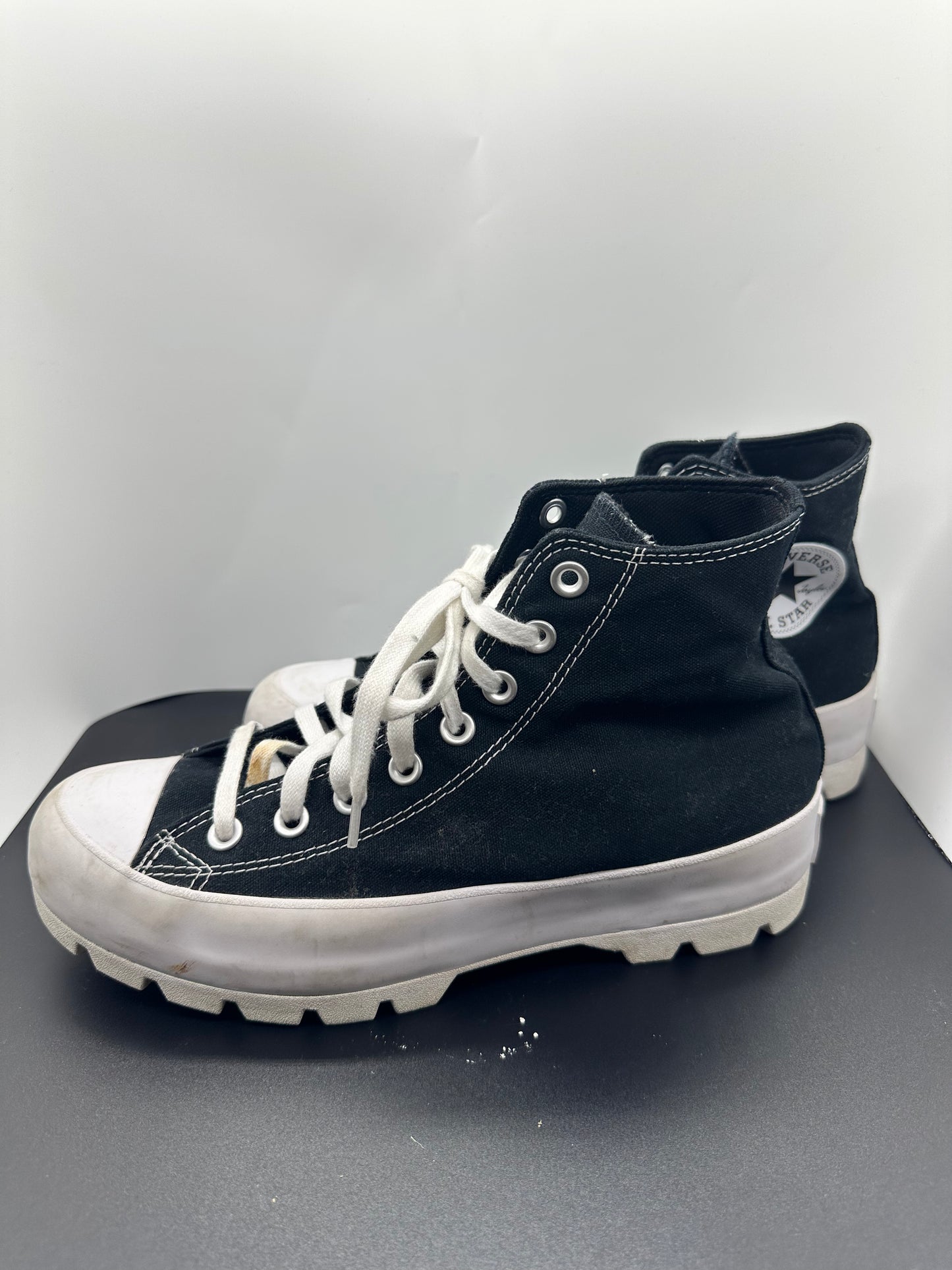 Converse Chuck Taylor All Star Lugged Hi Black White (Women's 9)