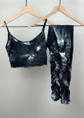 A Little Ruched Tie Dye Legging Set - Blue