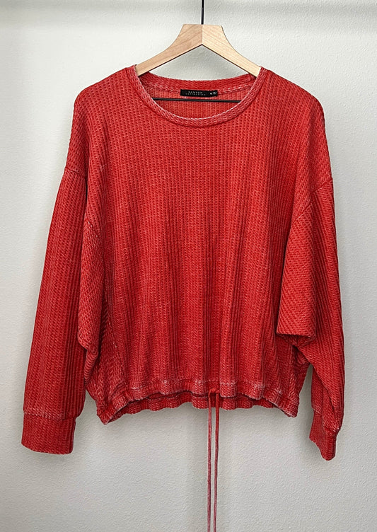 Orange Tie Sweater by Ransom Collection