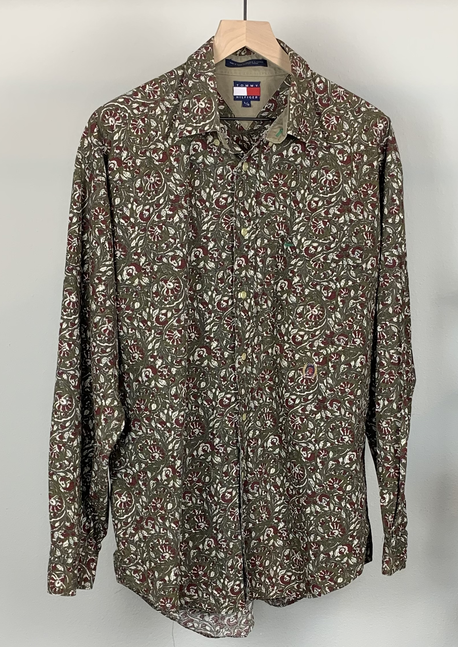 Olive and Burgundy By Tommy Hilfiger