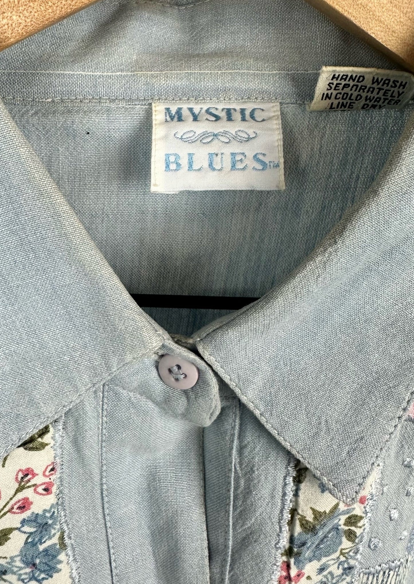 Mystic Blues Patchwork Long Sleeve Shirt