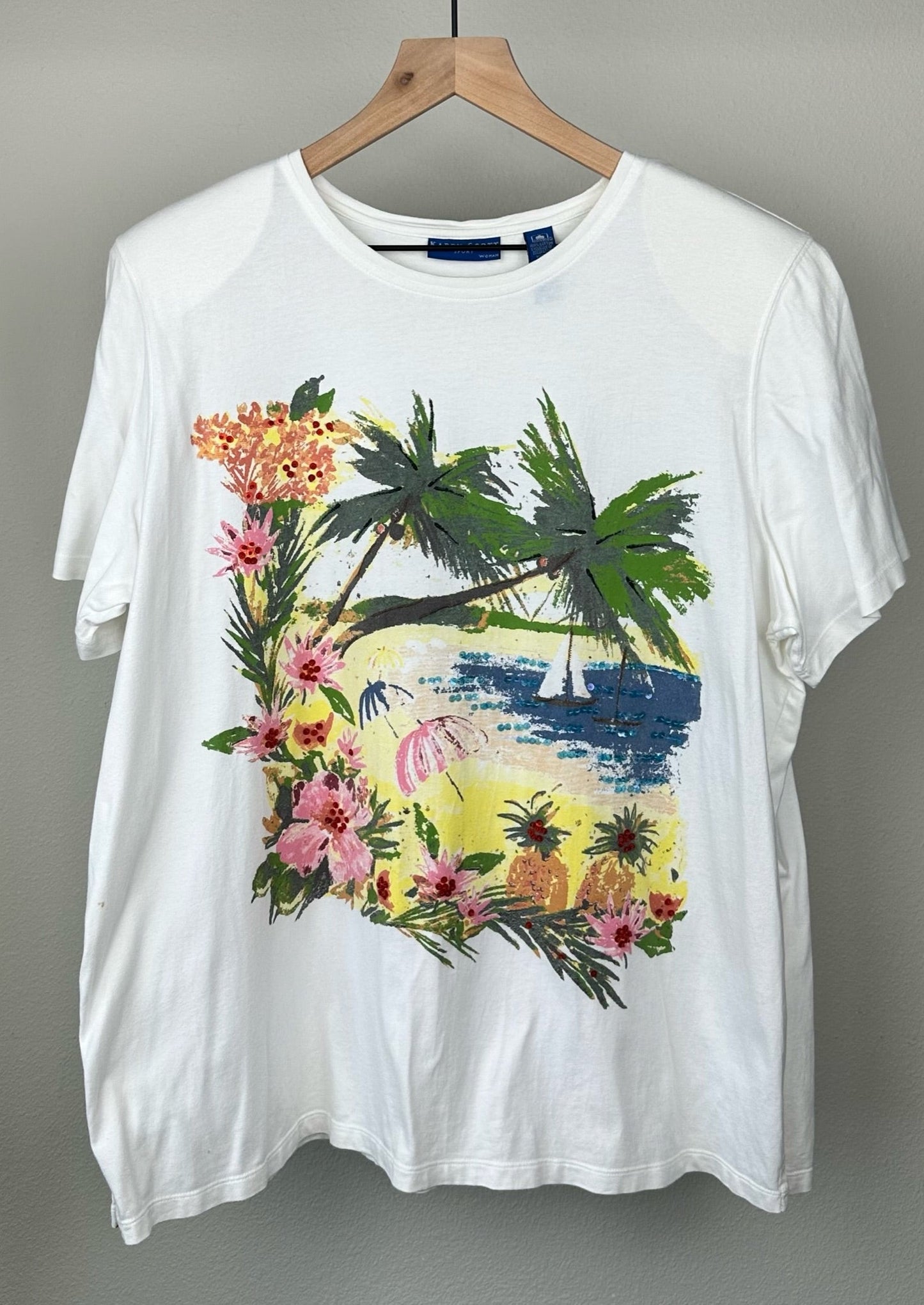 Karen Scott Palm Tree T-Shirt