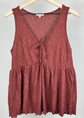 Burgundy V-Cut Lounge Top By Maurices