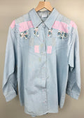 Mystic Blues Patchwork Long Sleeve Shirt