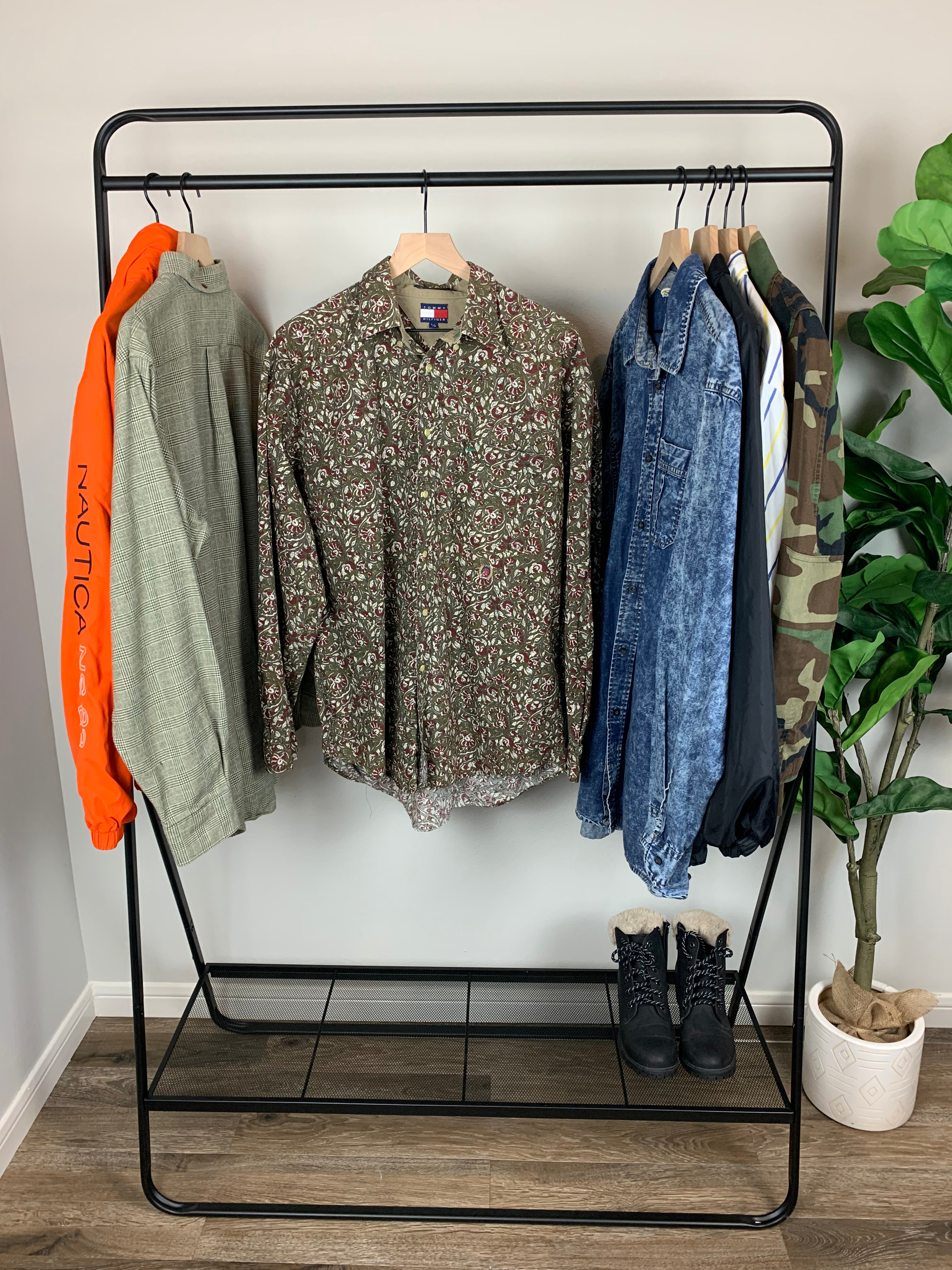 Olive and Burgundy By Tommy Hilfiger