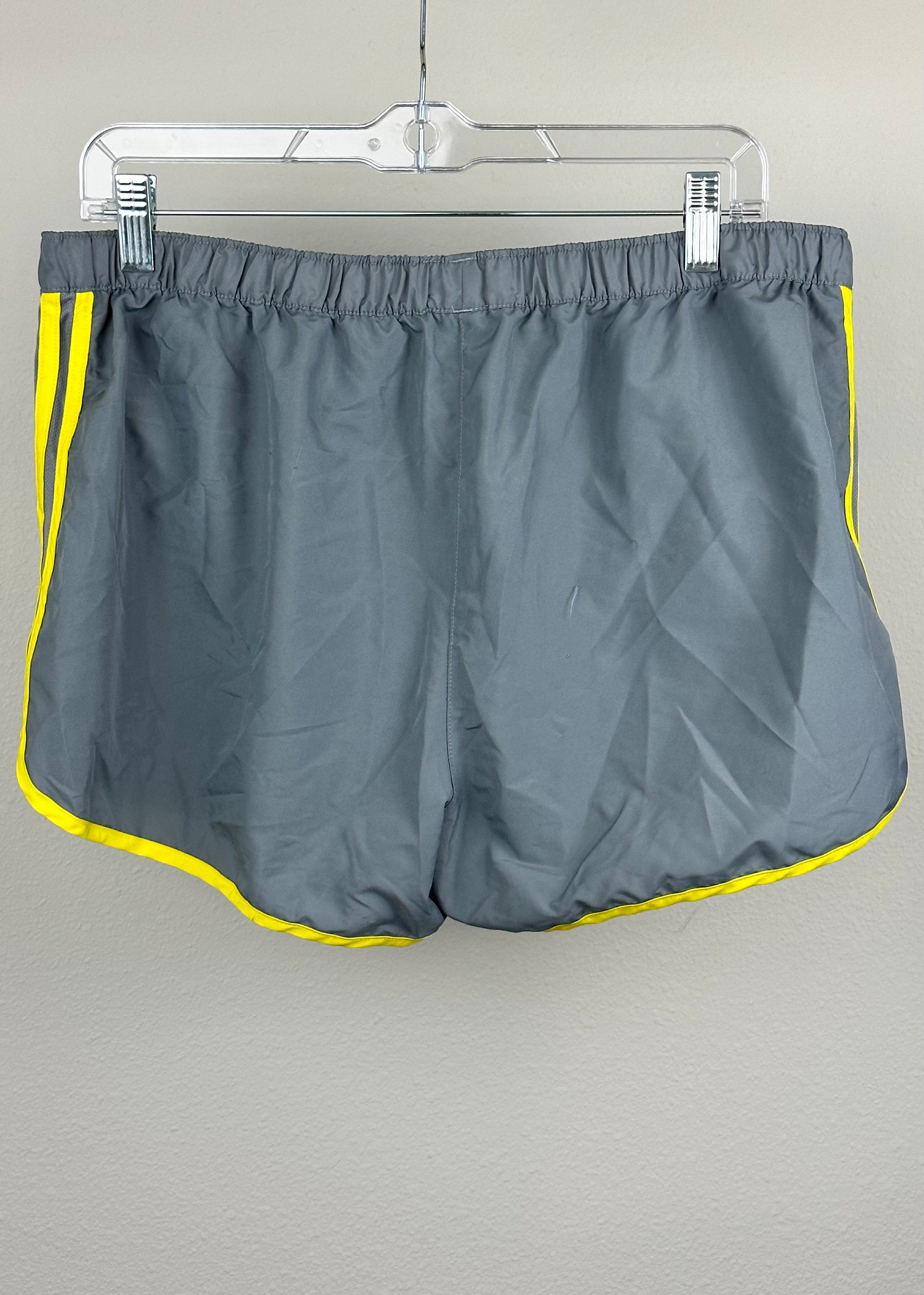 Adidas Yellow Stripe Running Shorts