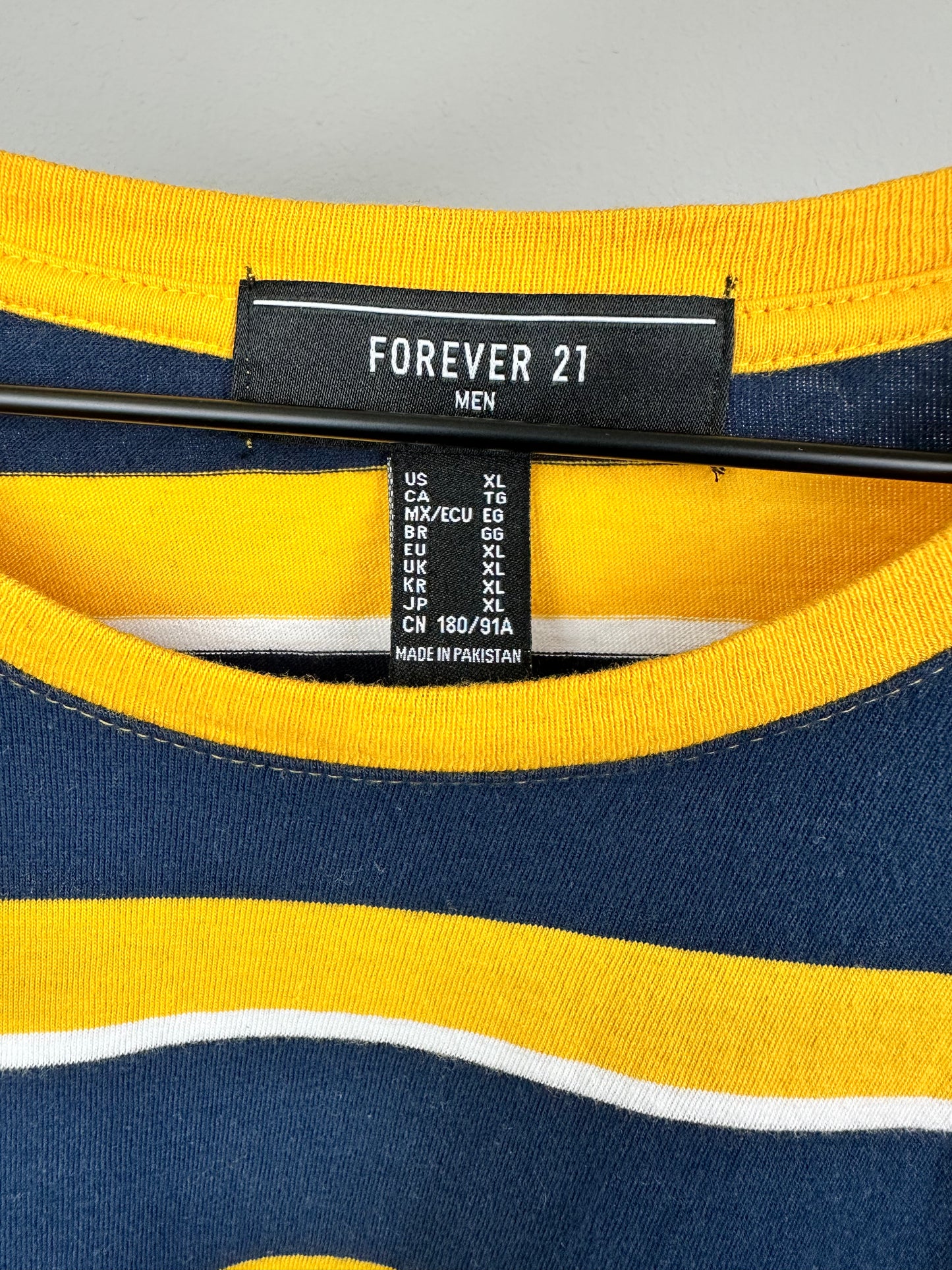 Forever 21 Blue and Gold T-shirt