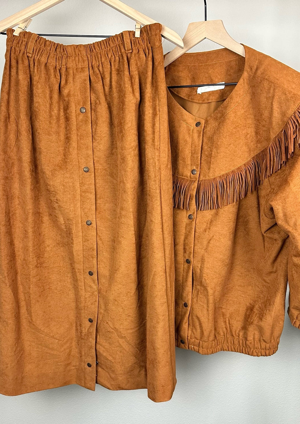 Western Fringe Jacket and Skirt Set