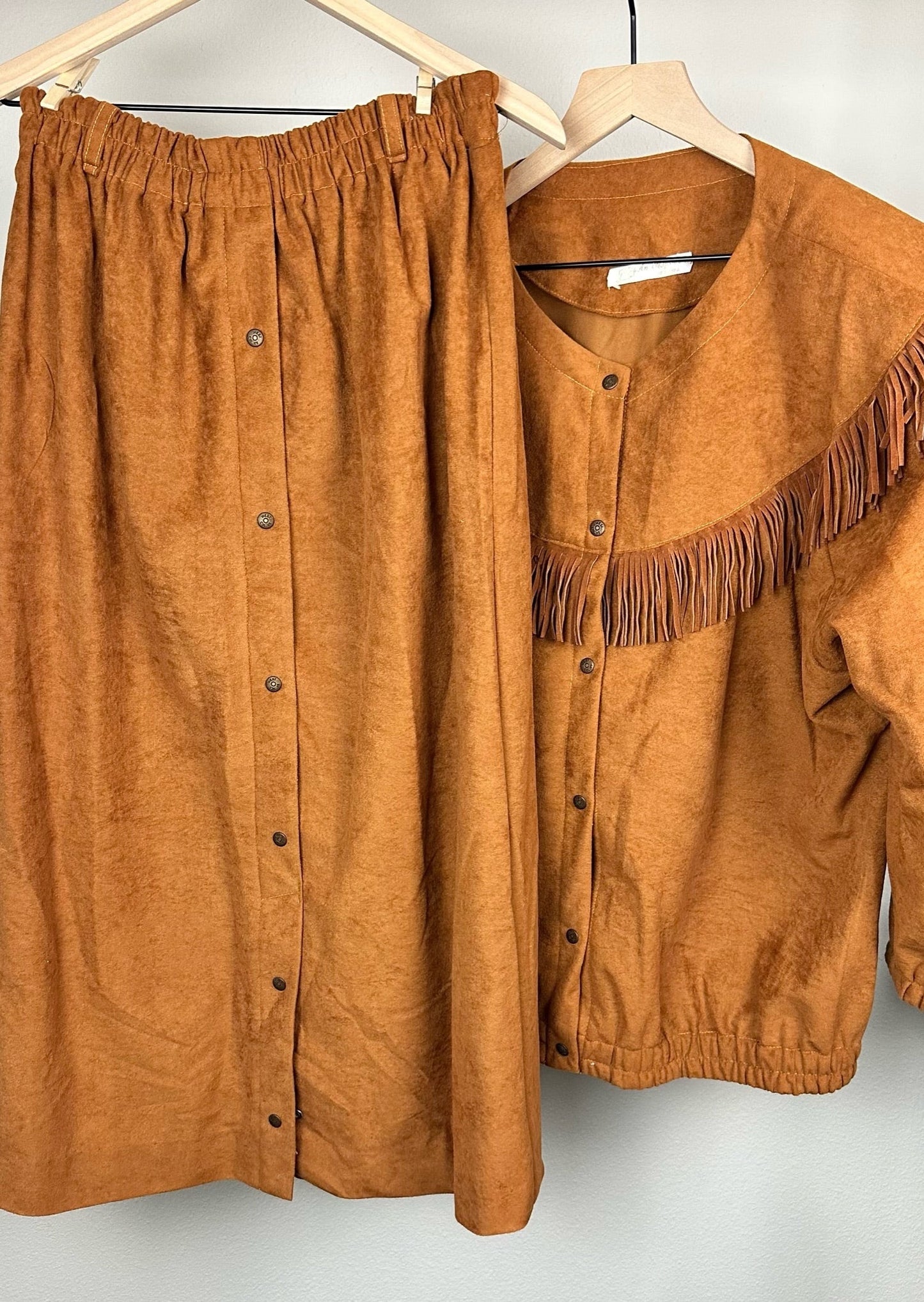 Western Fringe Jacket and Skirt Set