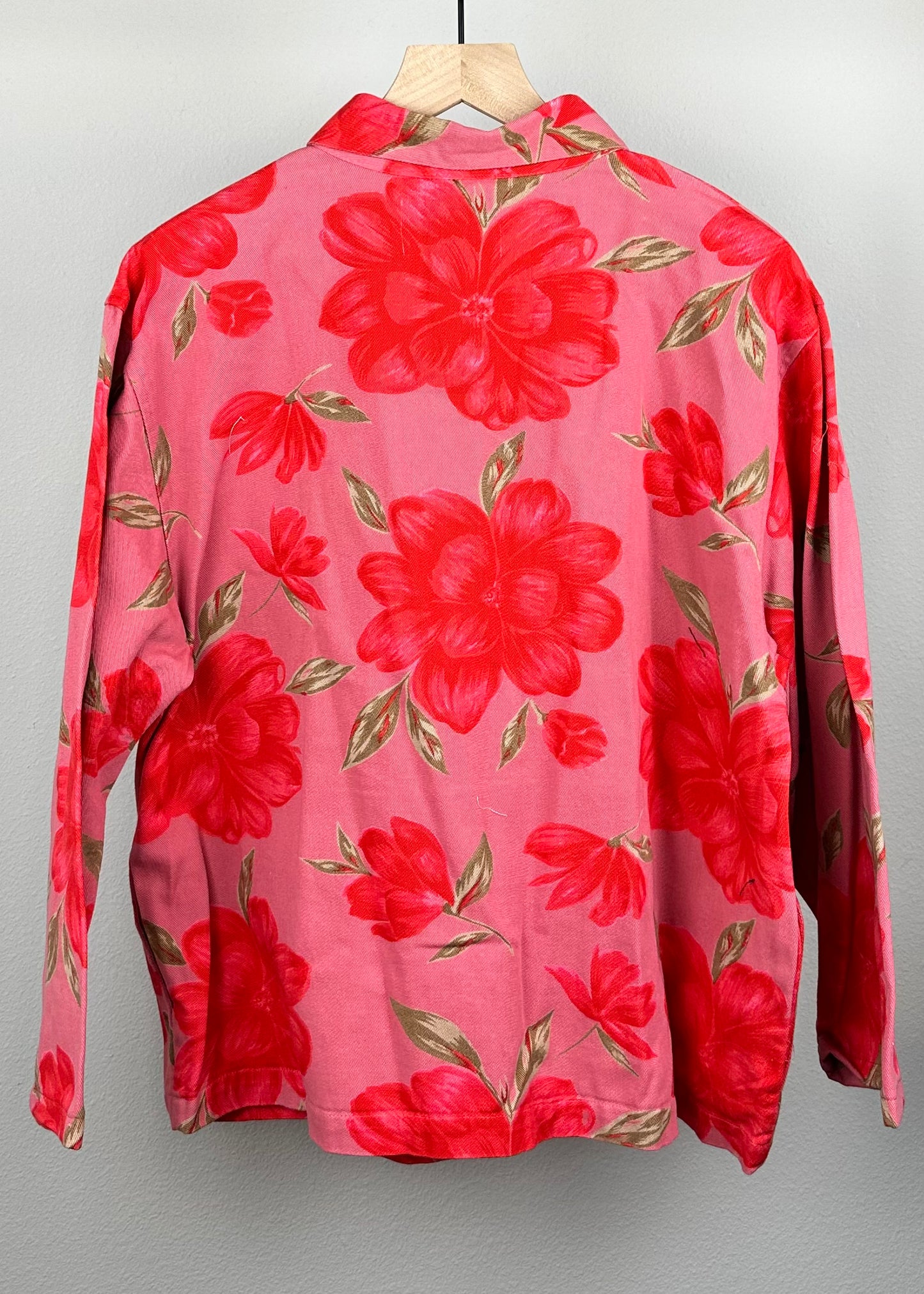 Pink & Red Flower Jacket By Tantrums