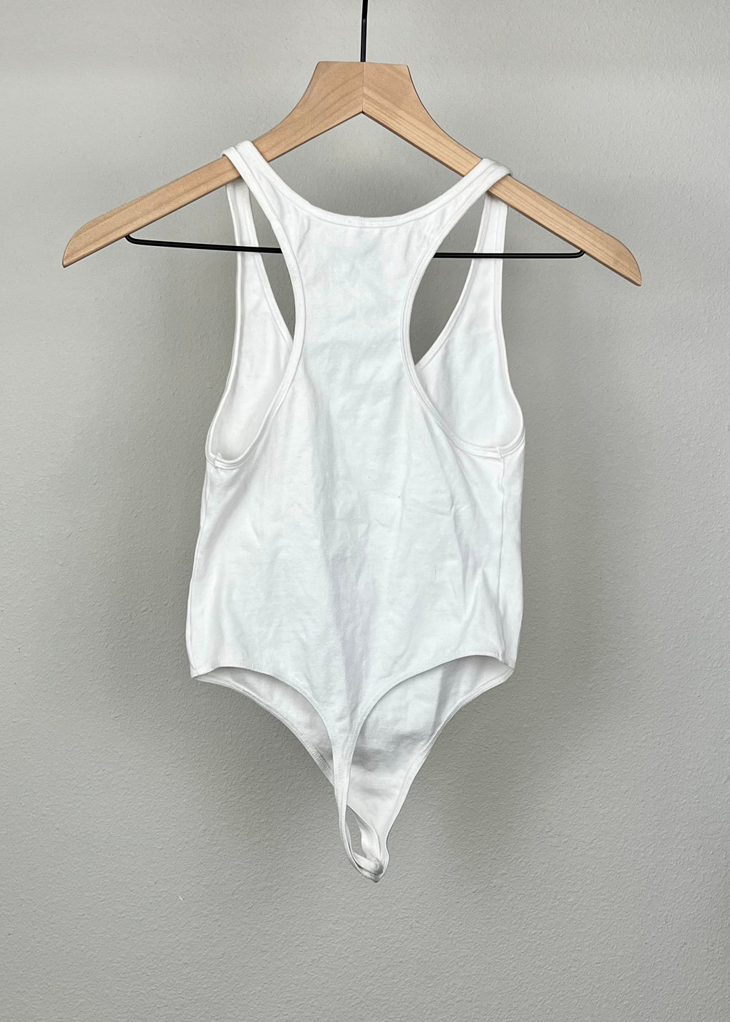 White Cotton Bodysuit By American Apparel