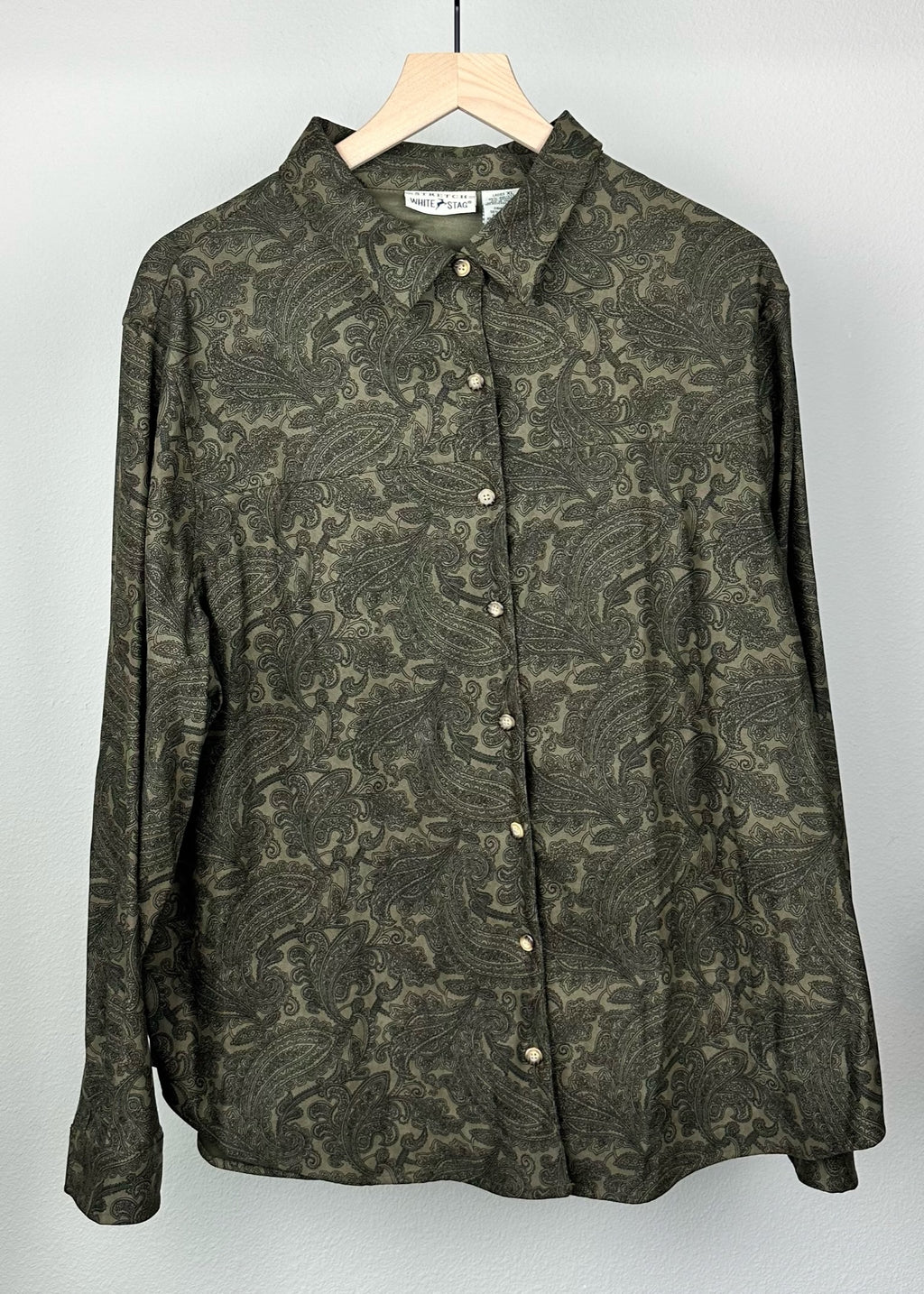 White Stag Green Pasley Shirt