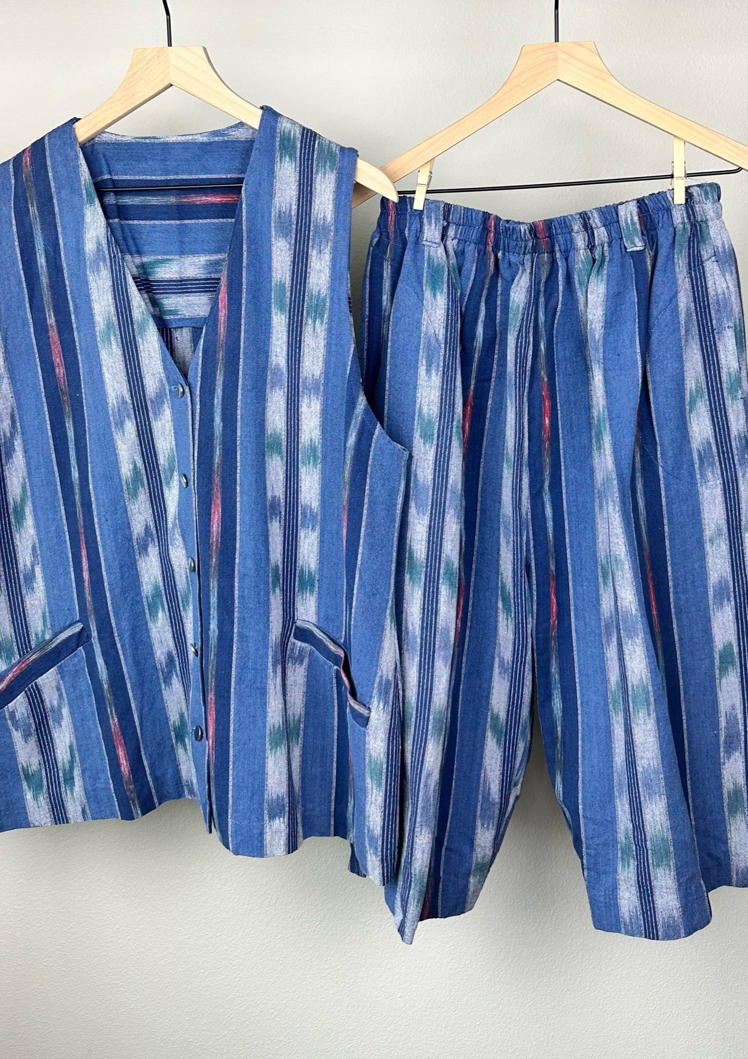 Vertical Aztec Striped Short Set
