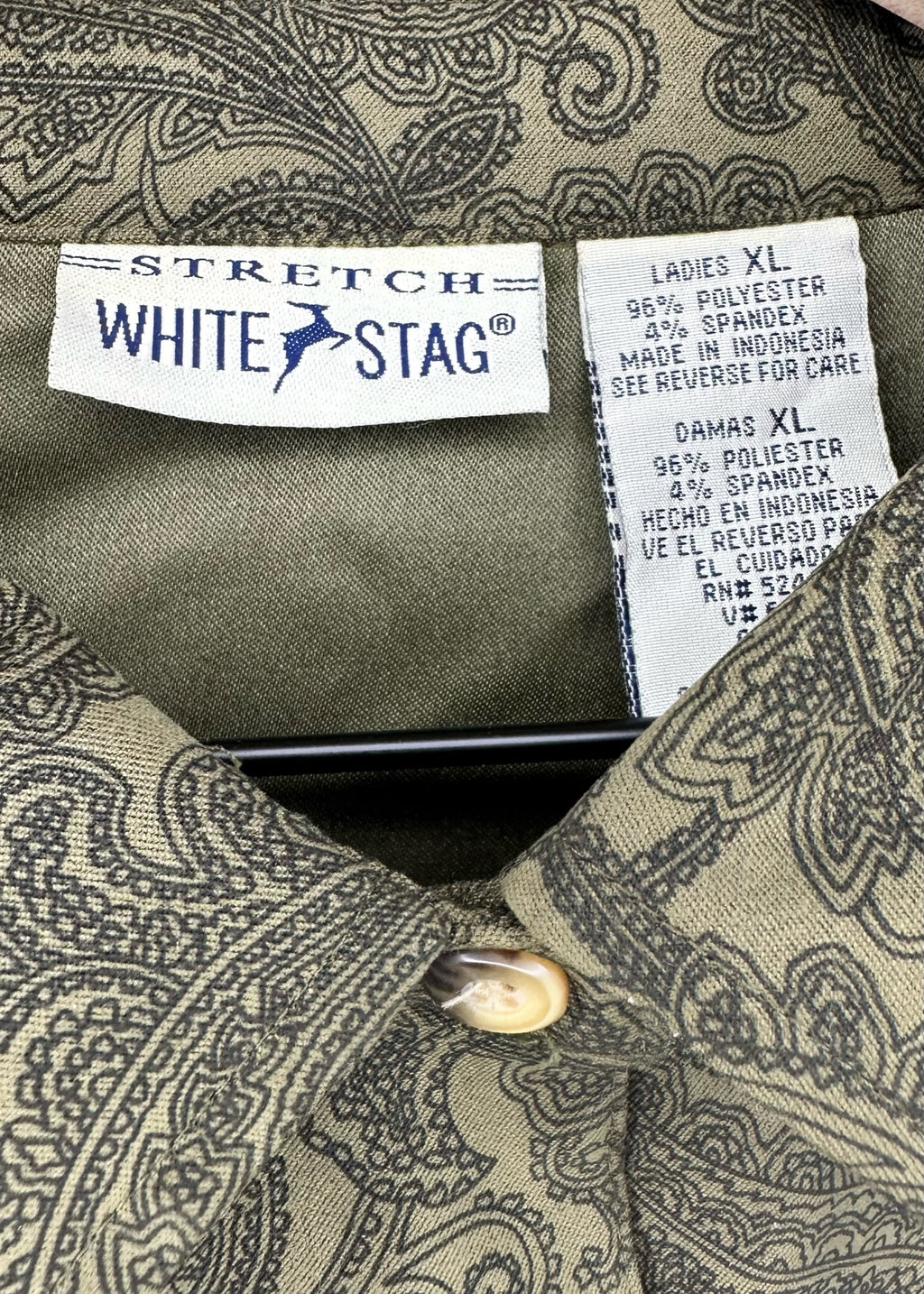 White Stag Green Pasley Shirt