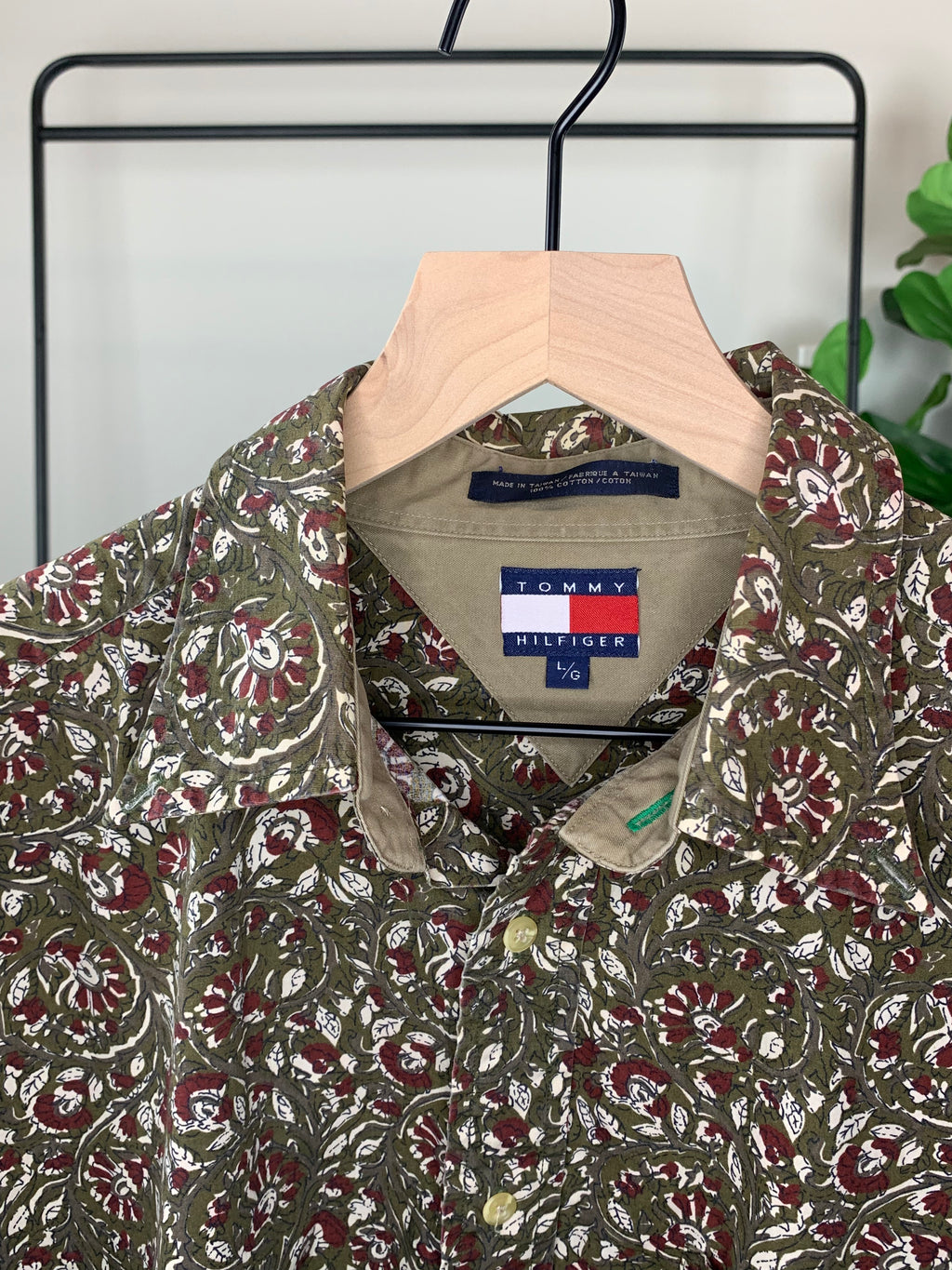 Olive and Burgundy By Tommy Hilfiger