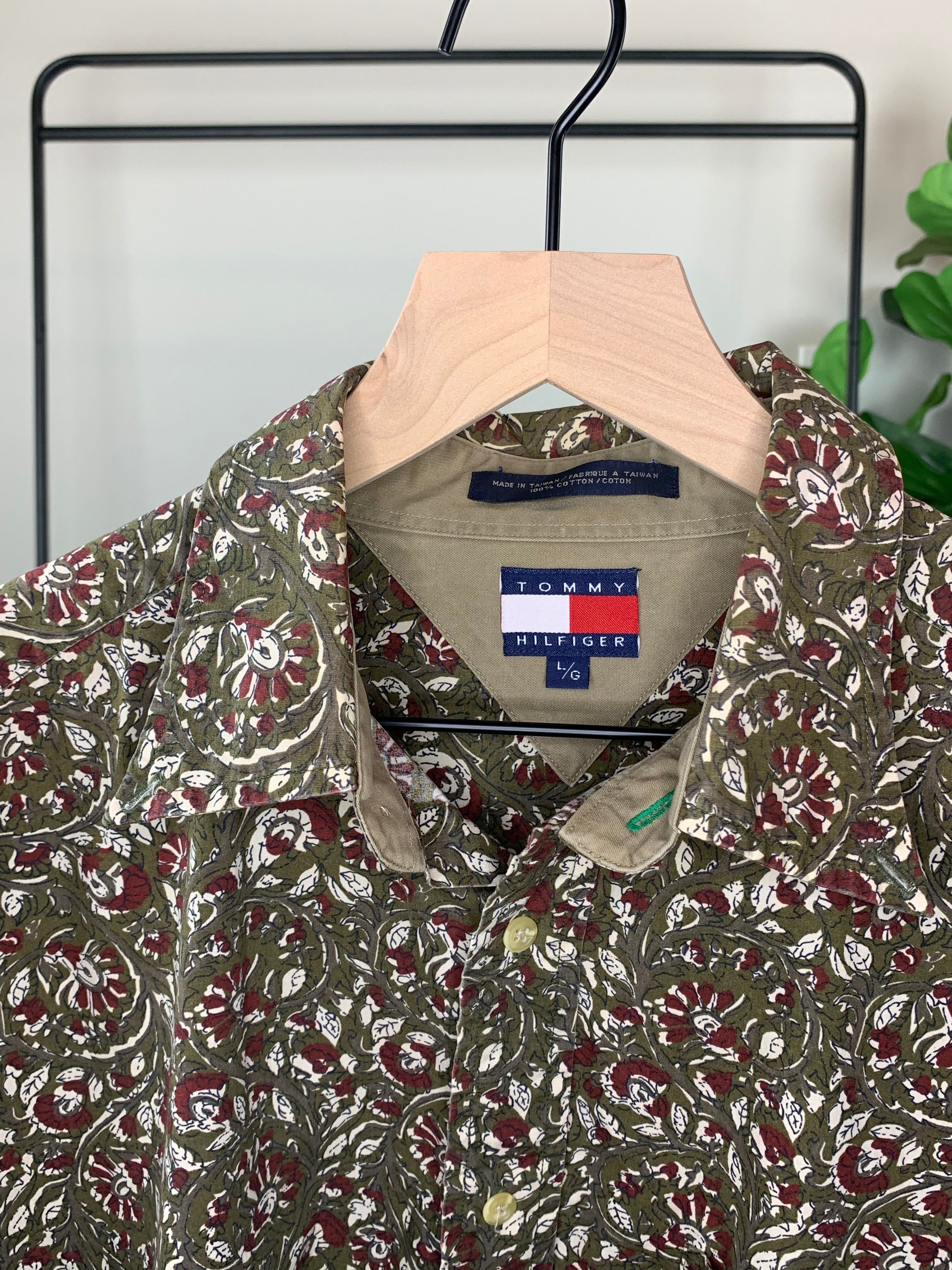 Olive and Burgundy By Tommy Hilfiger